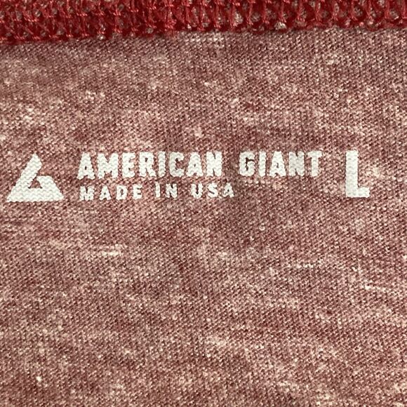 American Giant Lightweight Hoodie Womens L Bonfire Red Full Zip Sweatshirt USA - Picture 3 of 11